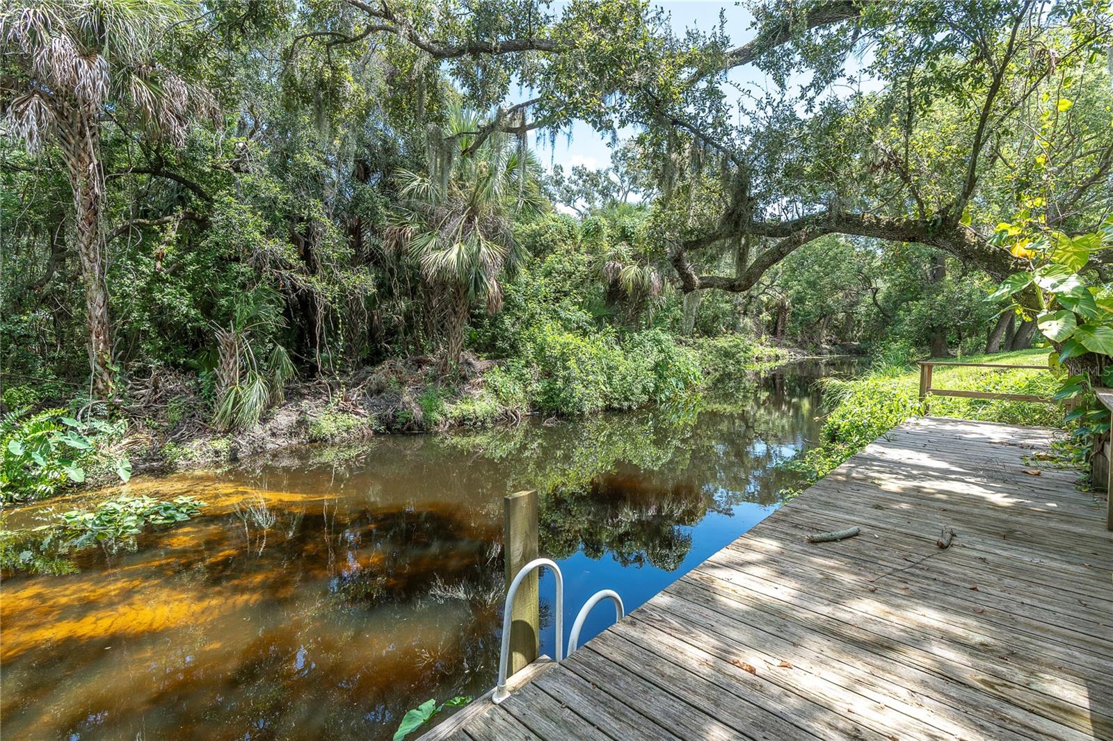 FROM THE DOCK, LOOKING DOWN THE ROUTE TO GET OUT TO TAMPA BAY (1377 MCMULLEN BOOTH RD)