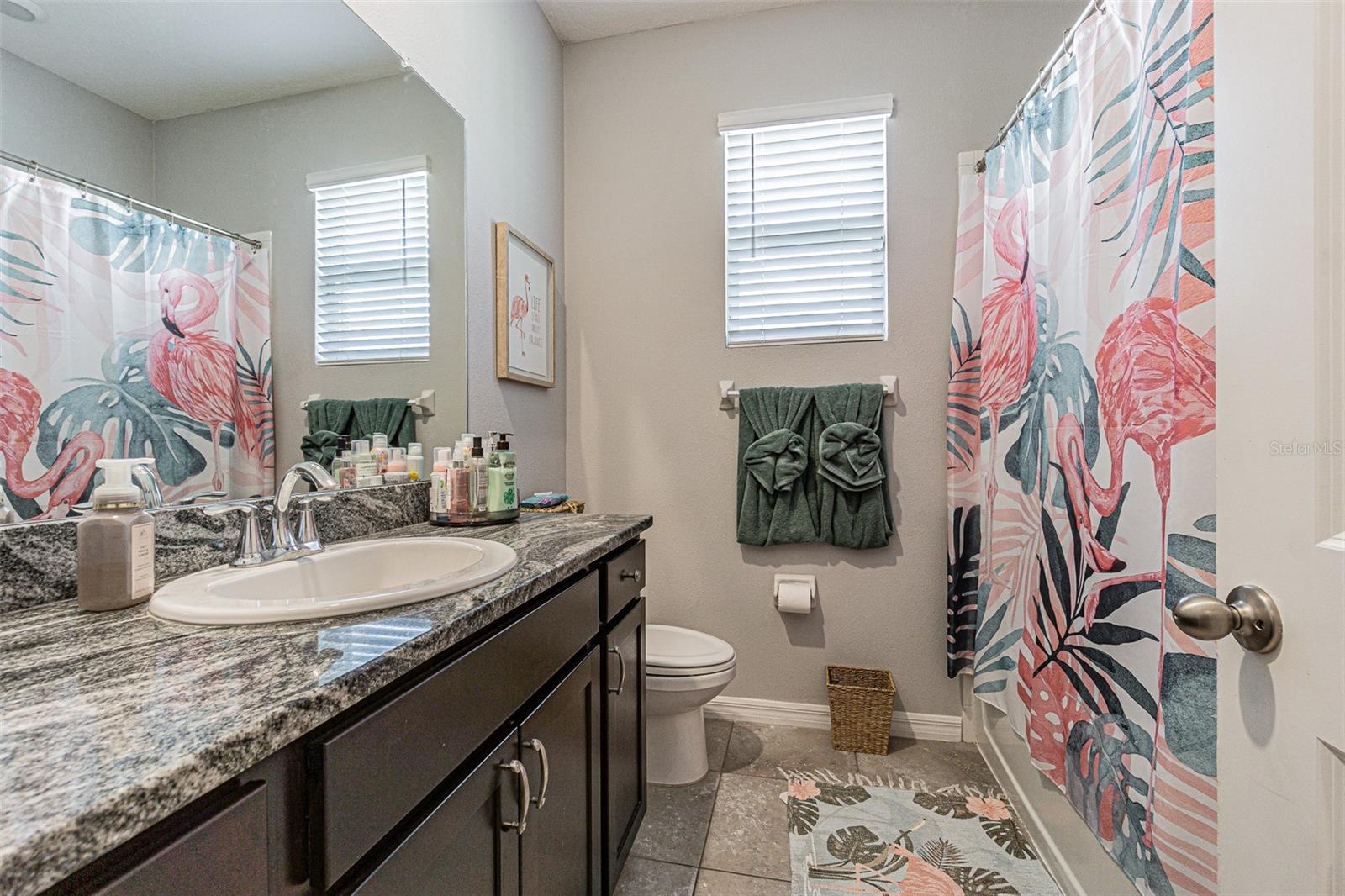 Hall bath with tub/shower combo