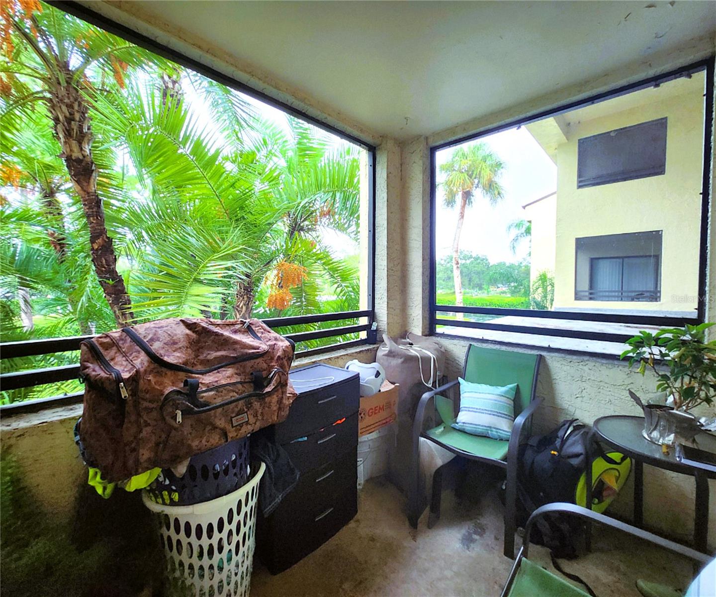 Enclosed Balcony provides a private relaxing atmosphere with green views