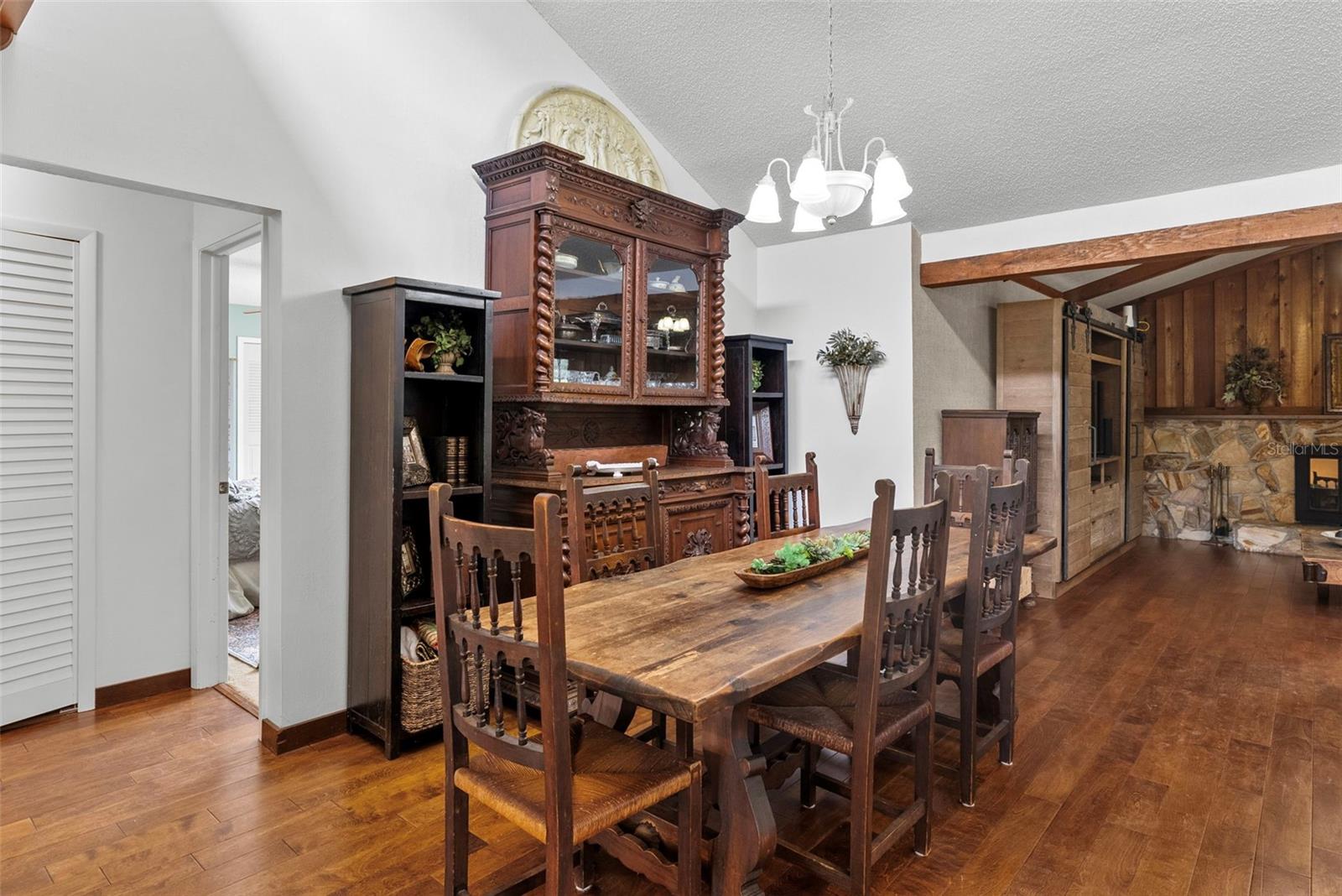 View of dining room looking toward master bedroom