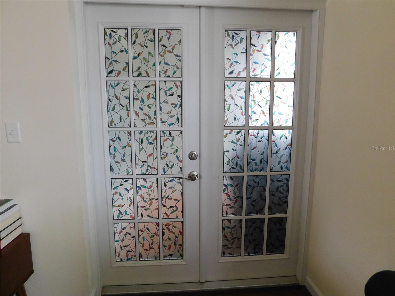 French doors to back porch