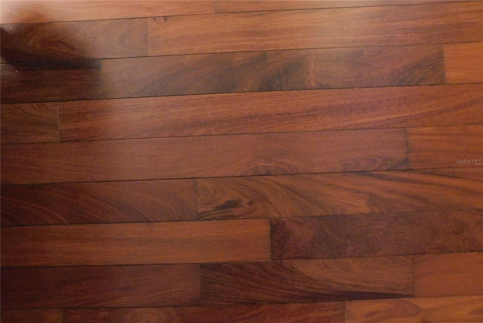 Wood floor in bedroom