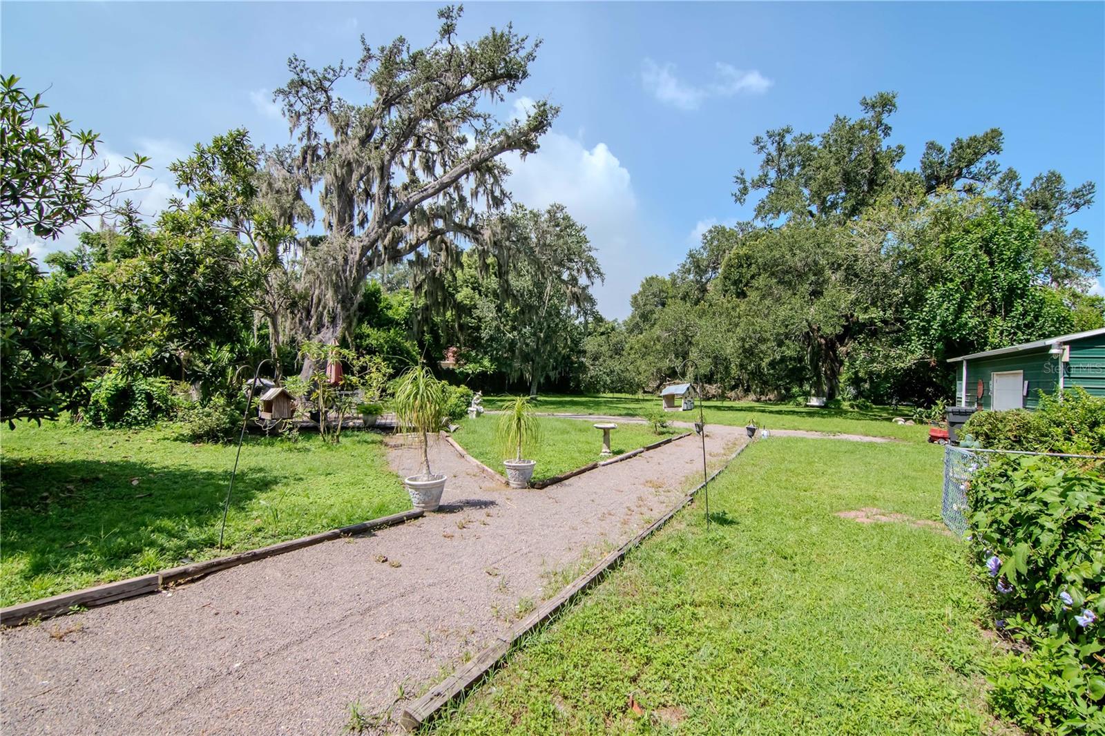Walkway to storage/ workshop/ garage