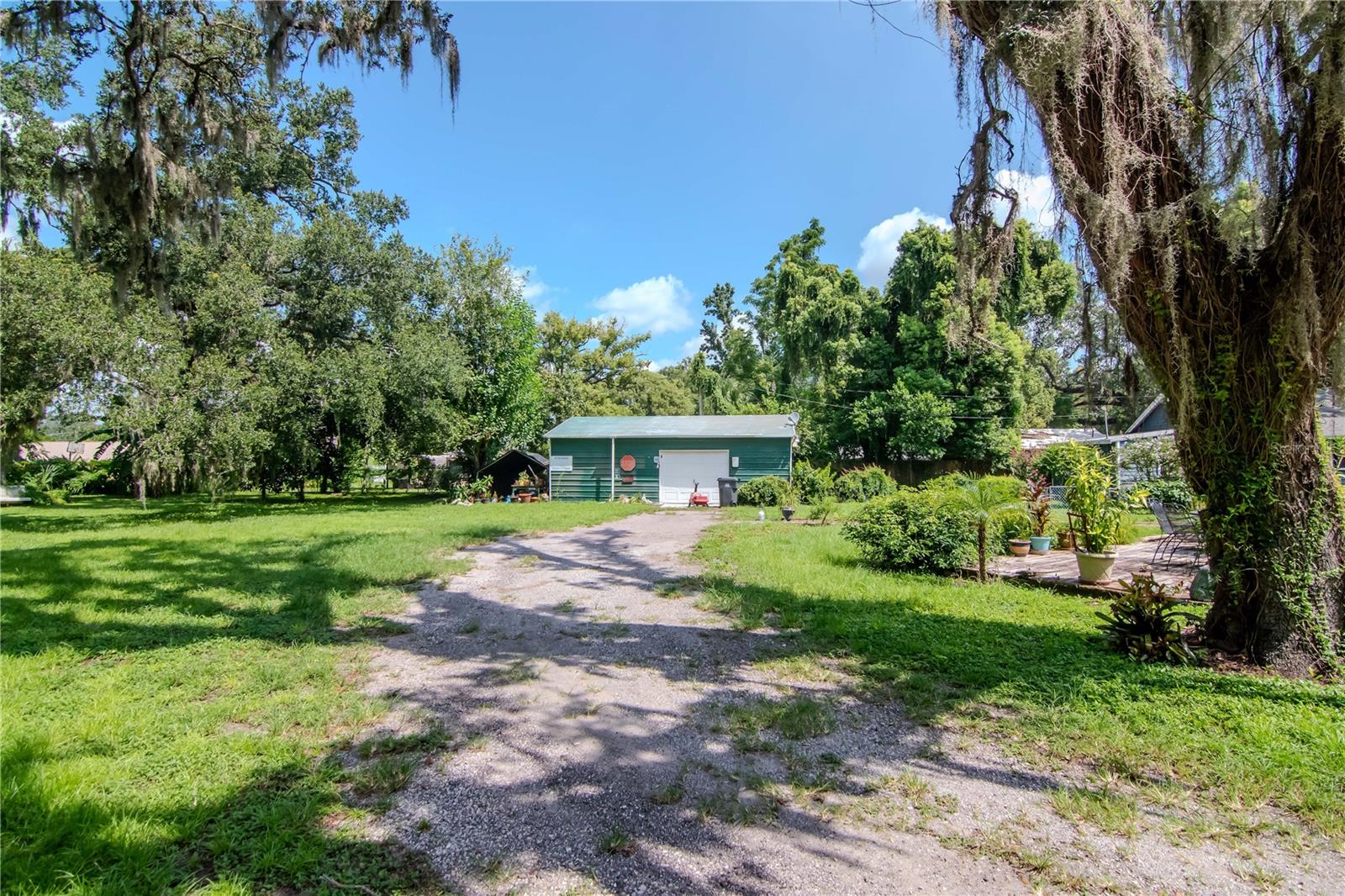 Walkway to storage/ workshop/ garage
