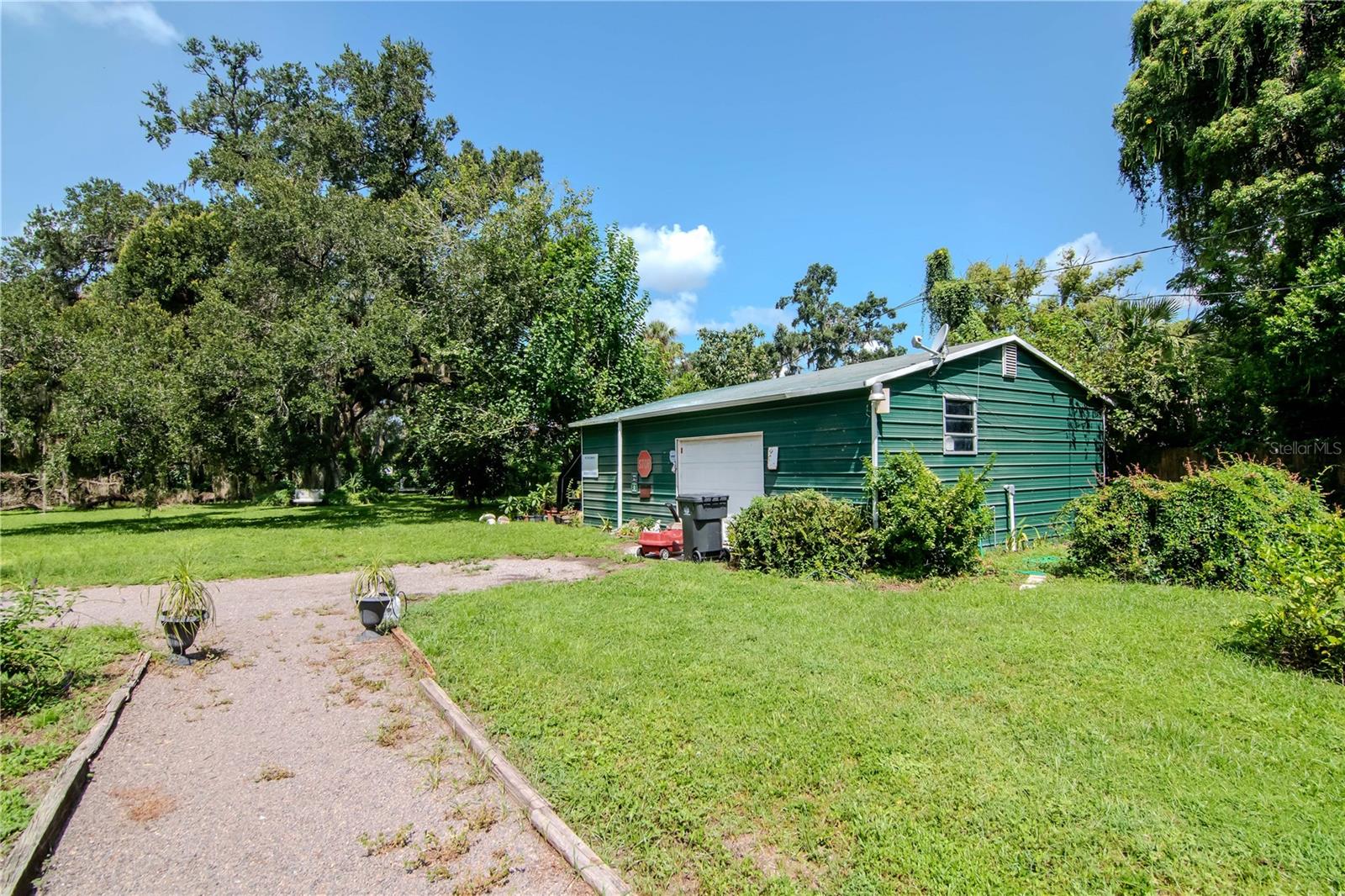 Walkway to storage/ workshop/ garage