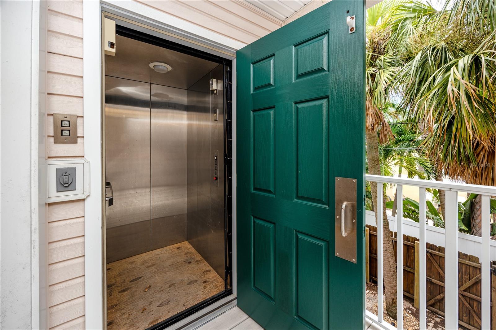 Elevator access from pation