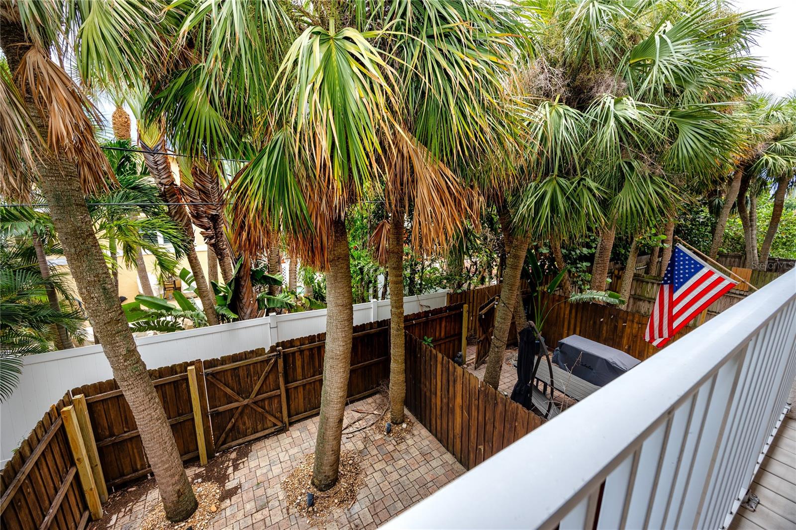 Courtyard view from patio
