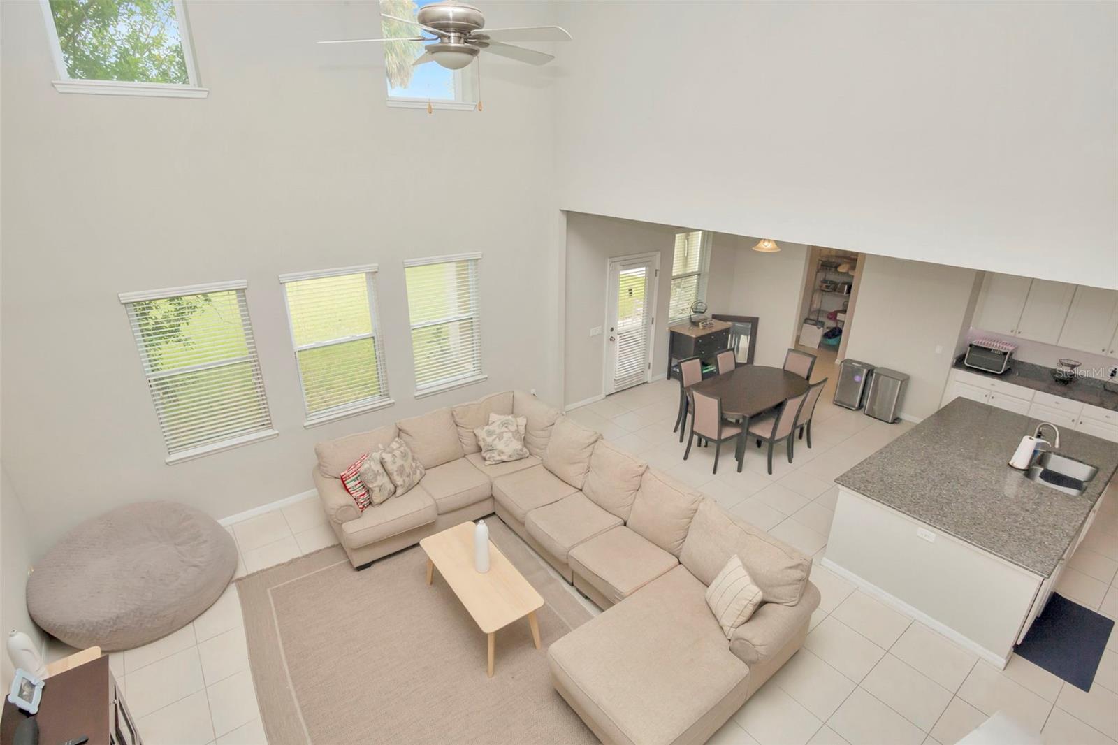 second floor view of downstairs