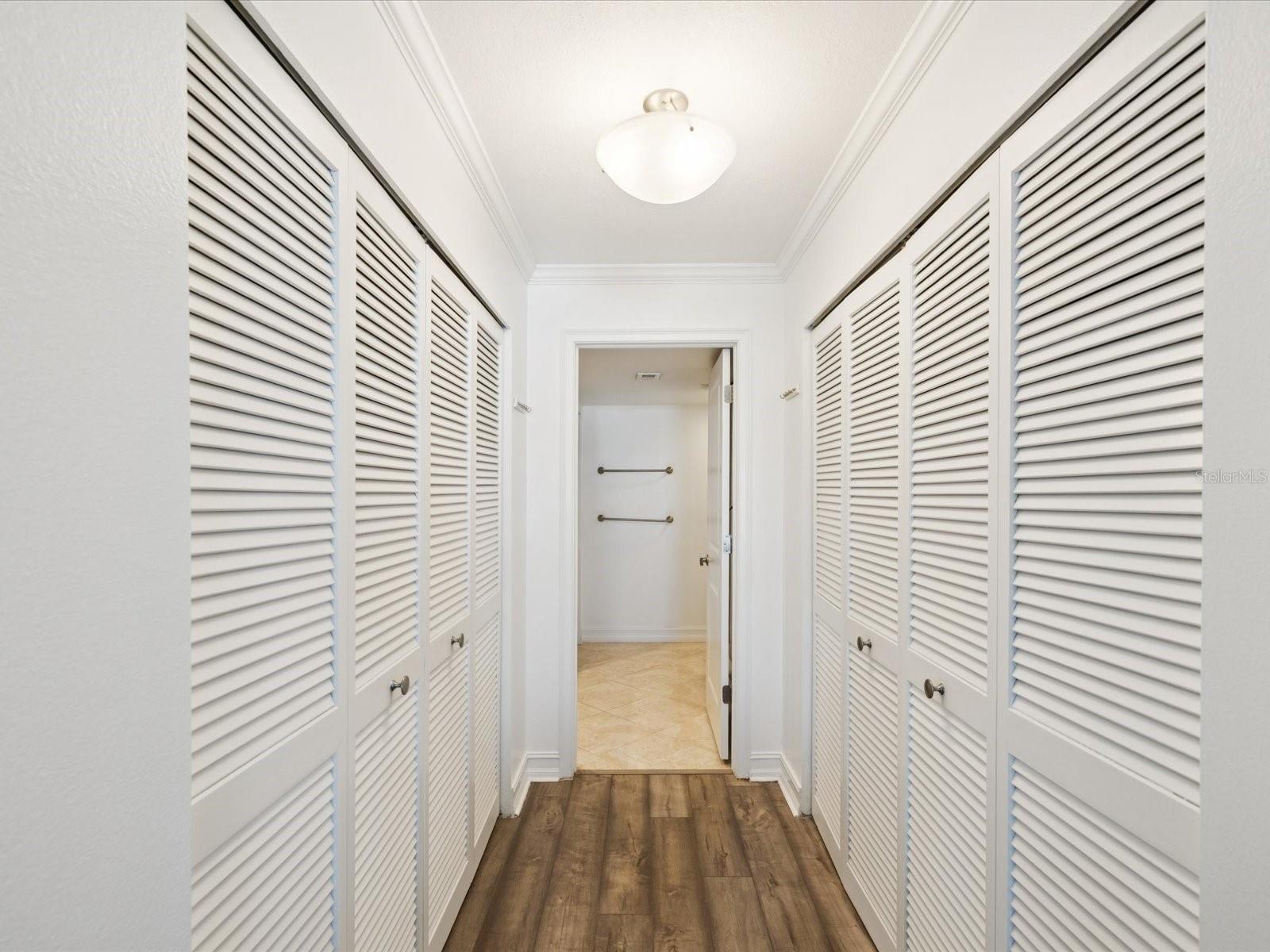 En suite Bathroom and Double built in closets on both sides