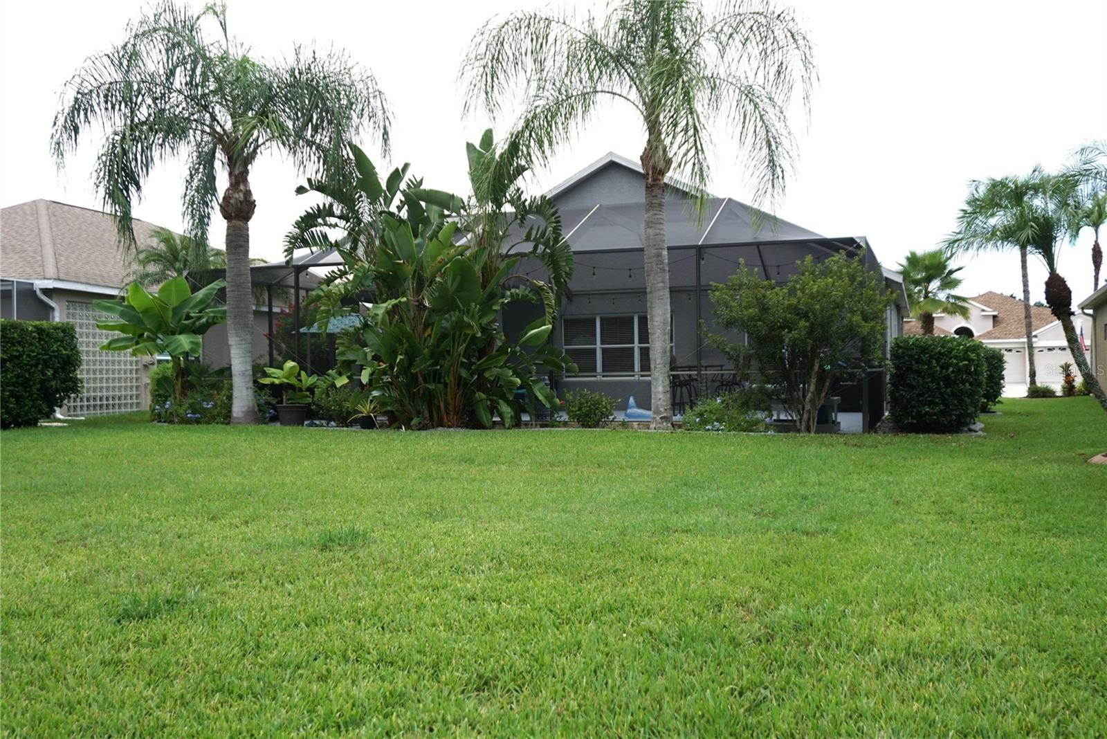 view of rear of house with rear yard area