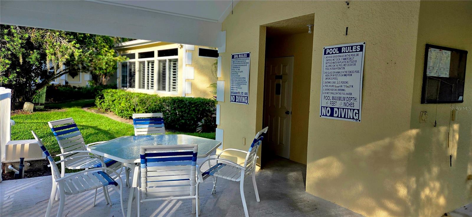 Covered Pool Area