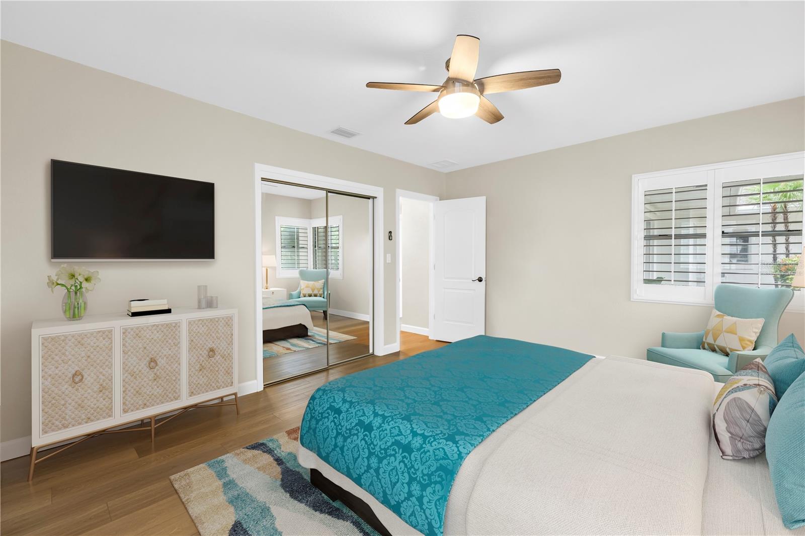 This is the only space that is virtually staged.