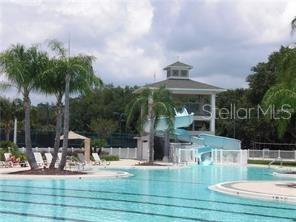 pool with water slider