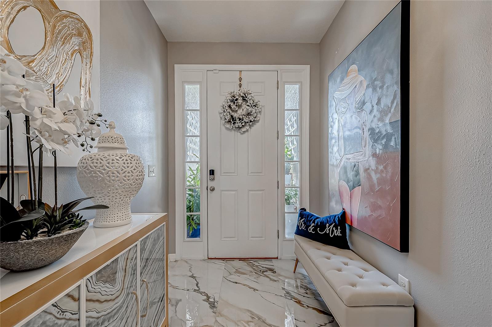 Front door inside the house
