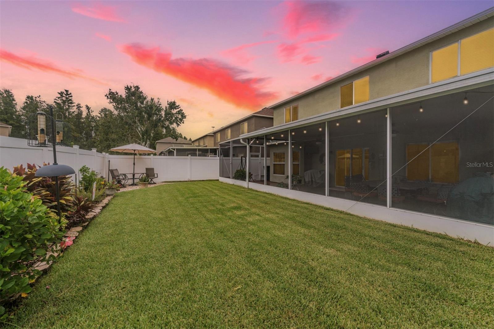 Fenced In backyard for privacy