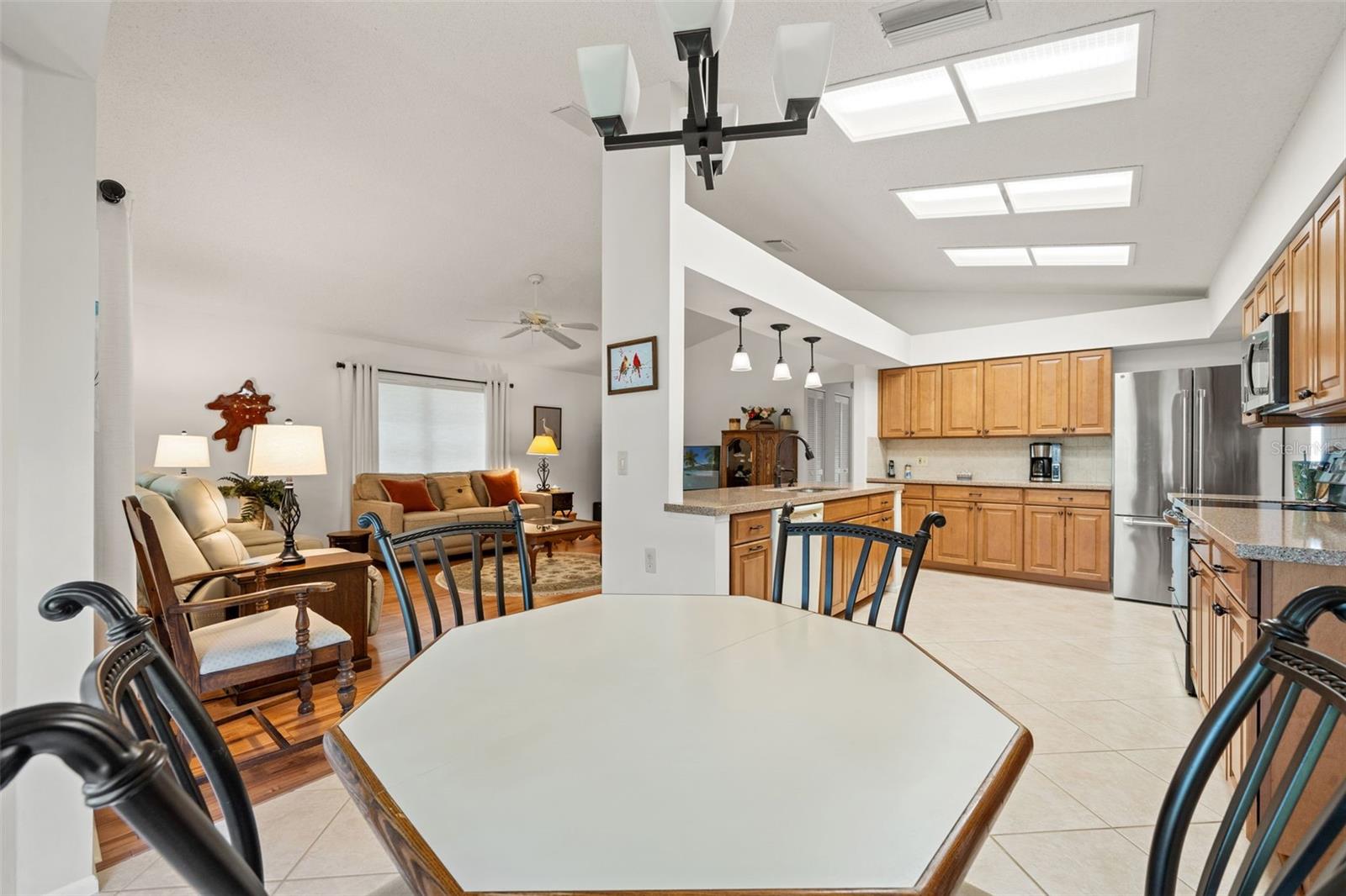 Looking at the Fam rm - Kitchen from the Breakfast nook.