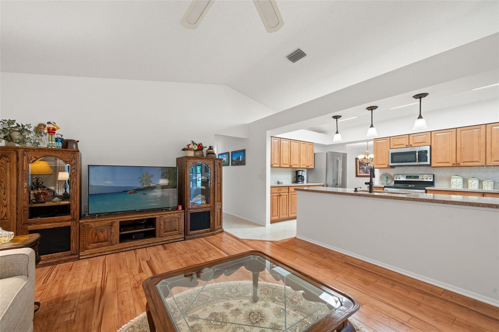 Looking from the Fam Rm to the Kitchen