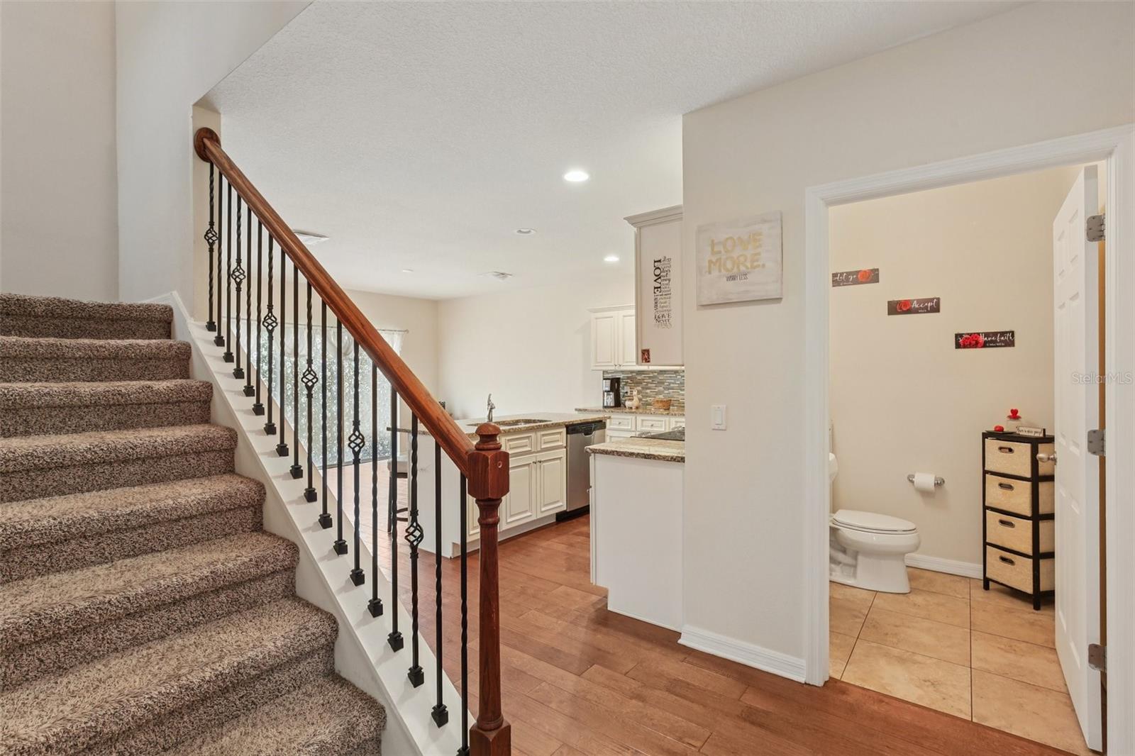 Heading upstairs to the 3 bedrooms and 2 full bathrooms.