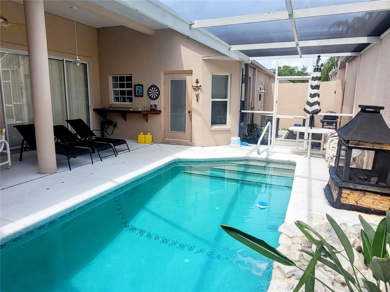 Pool Area, Door to Breakfast Area