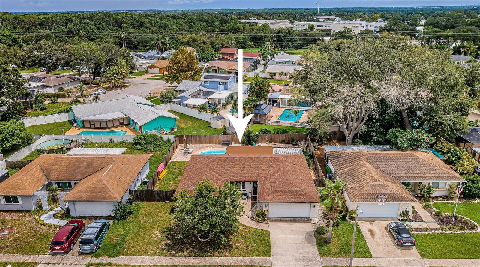 Aerial view of home