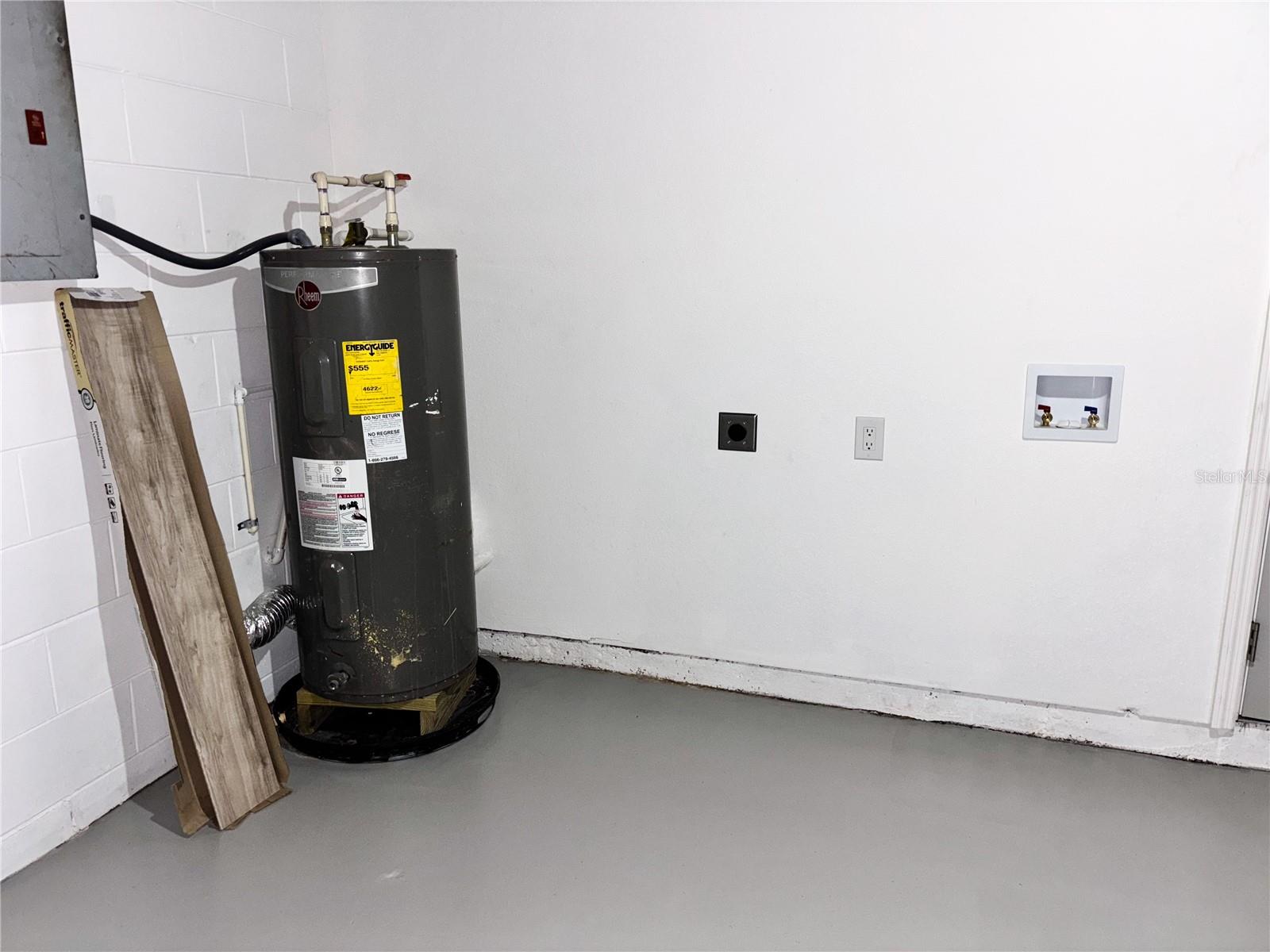 Water heater and laundry