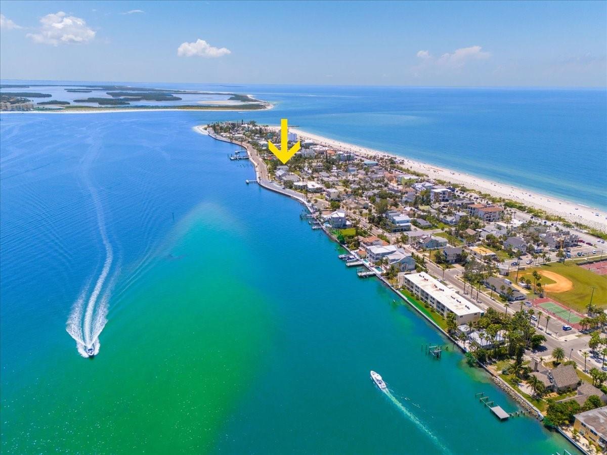 Pass-A-Grille Channel leads directly to the Gulf