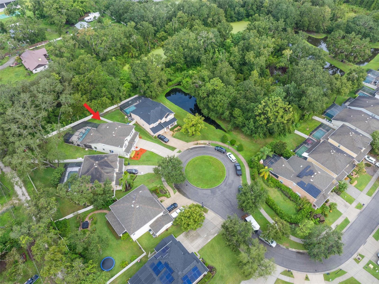 Private backyard