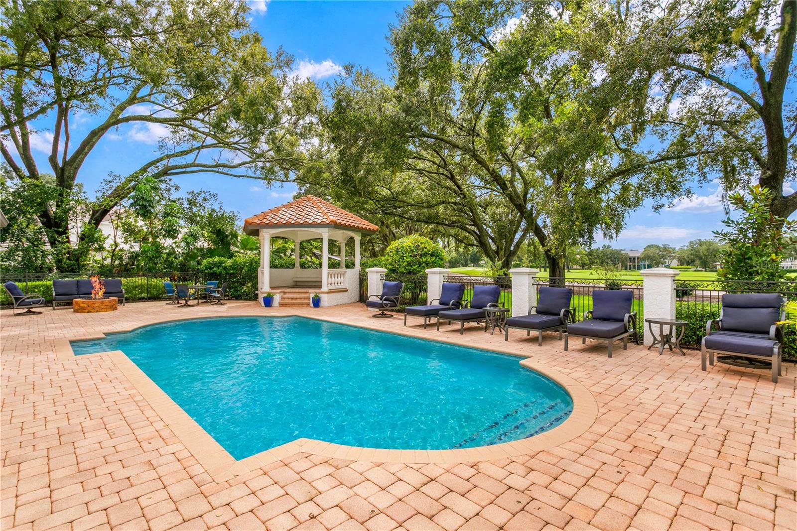Sparkling heated pool
