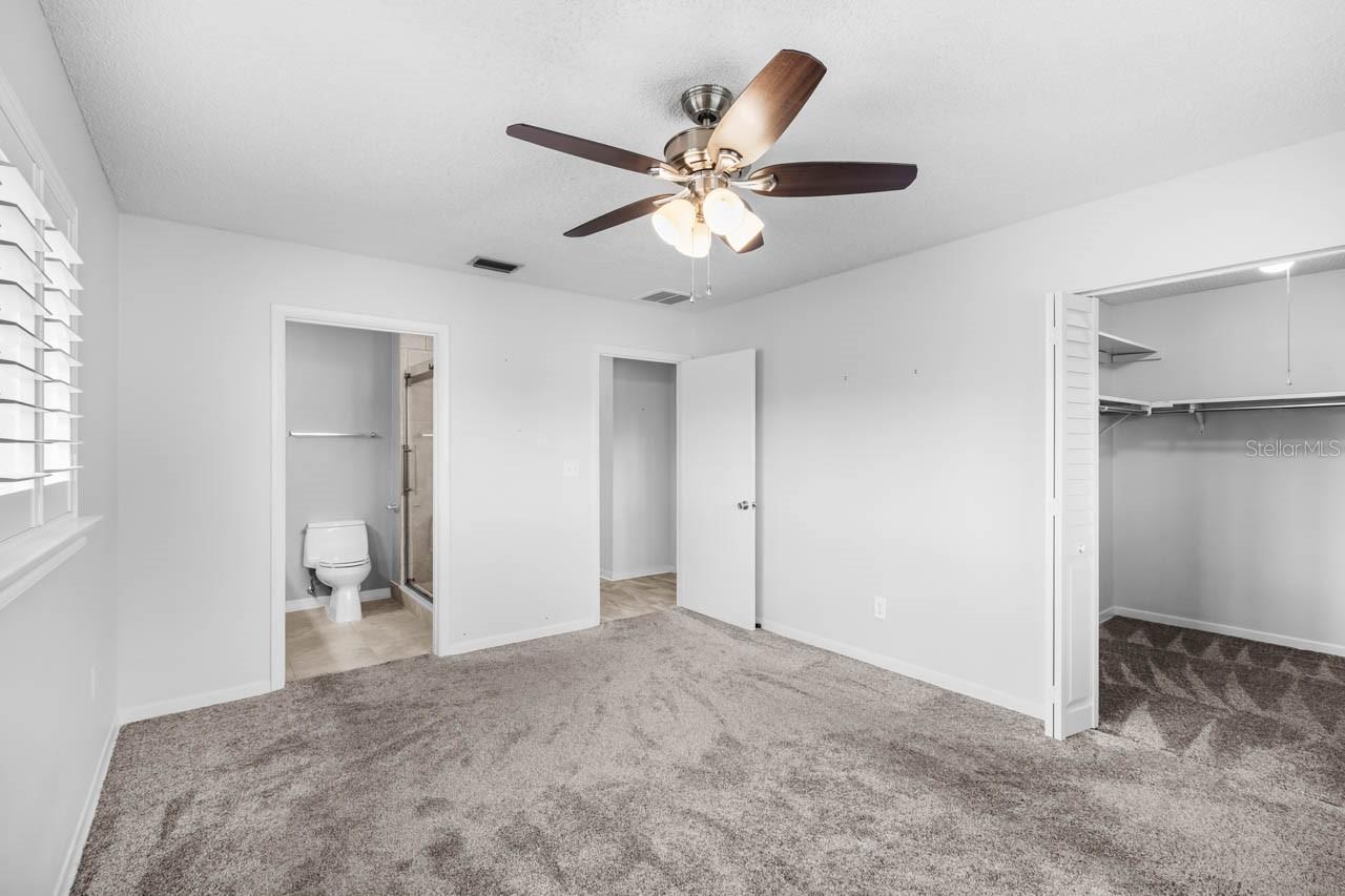 Primary view with bathroom and closet