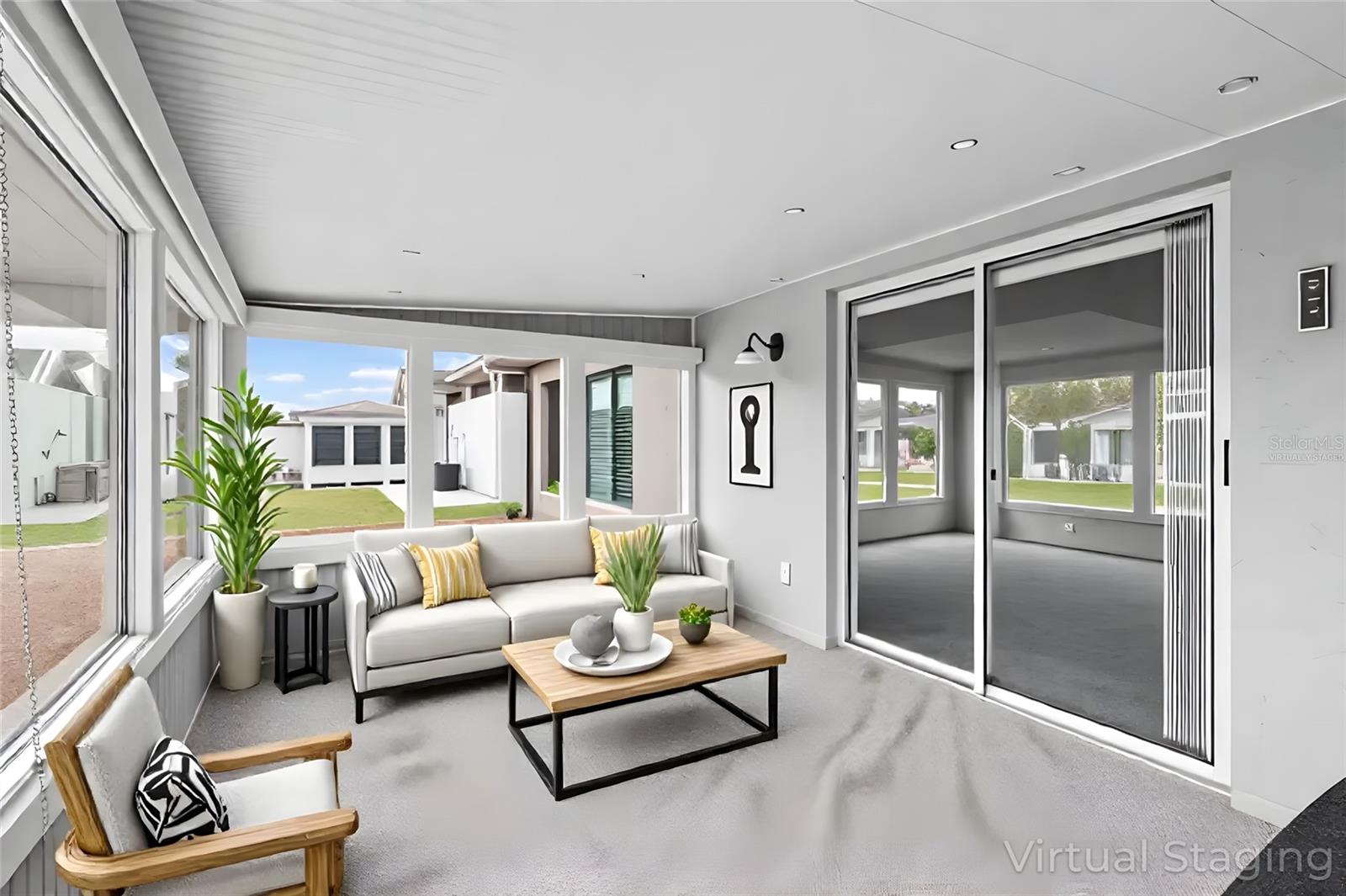 Virtually staged bonus room
