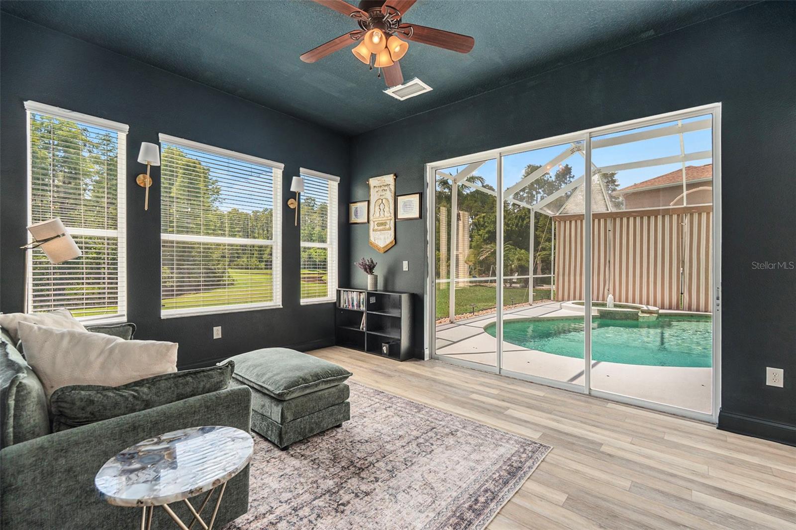 Den Behind Family Room with Another View of the Pool