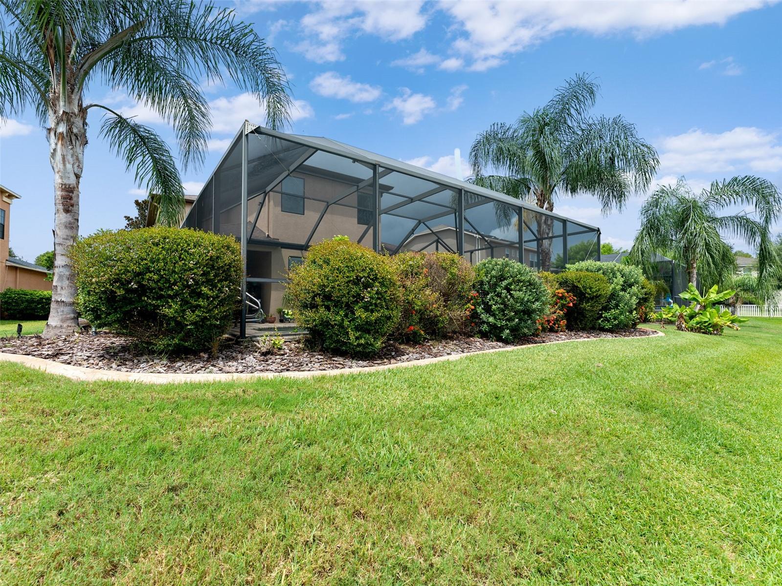 screened in pool and spa for entertaining