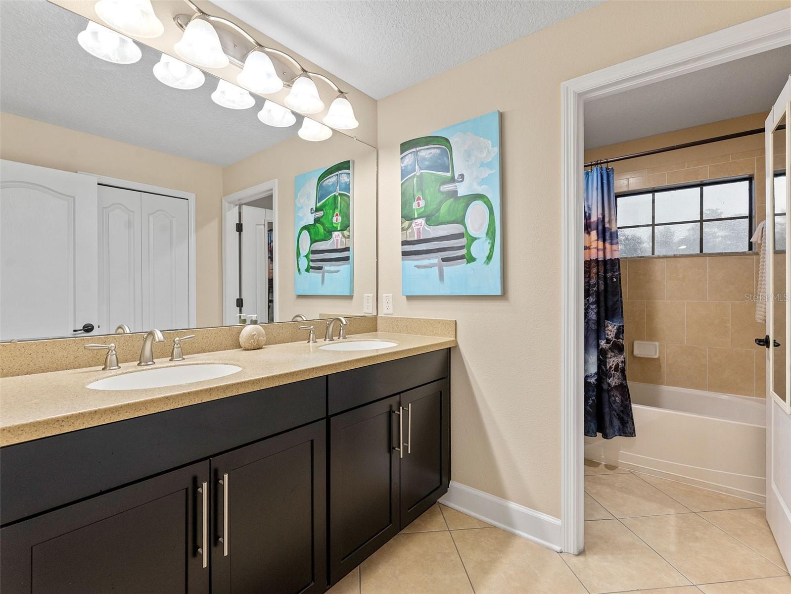 Upstairs Bathroom - custom door shelving