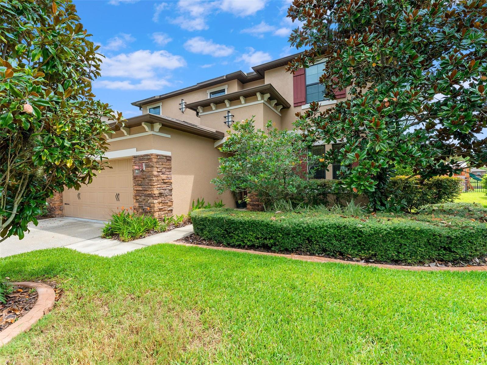 Mature and well established yard.