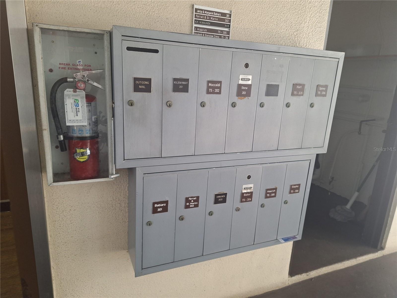 Mailbox attached to your building. Not a separate mail building.