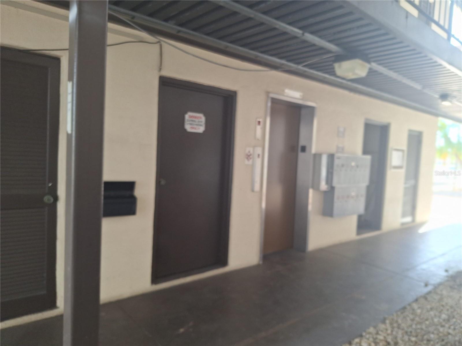 Elevator and Storage Units and Laundry
