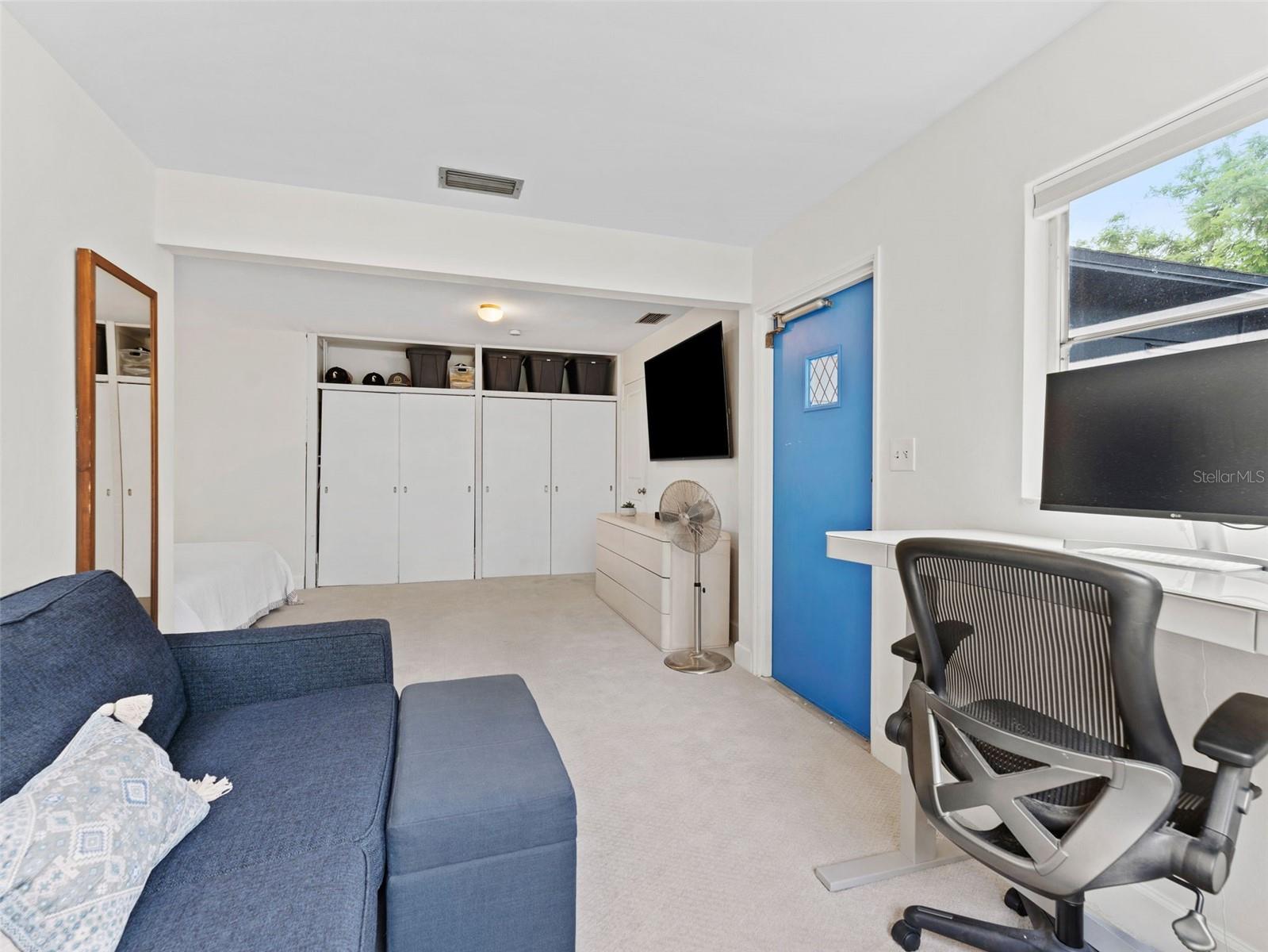 Office in Primary Bedroom with backdoor