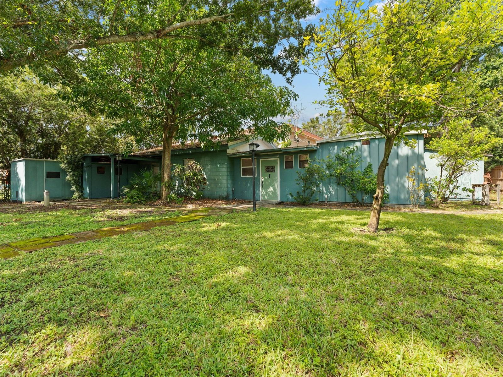Rear Garages and Yard