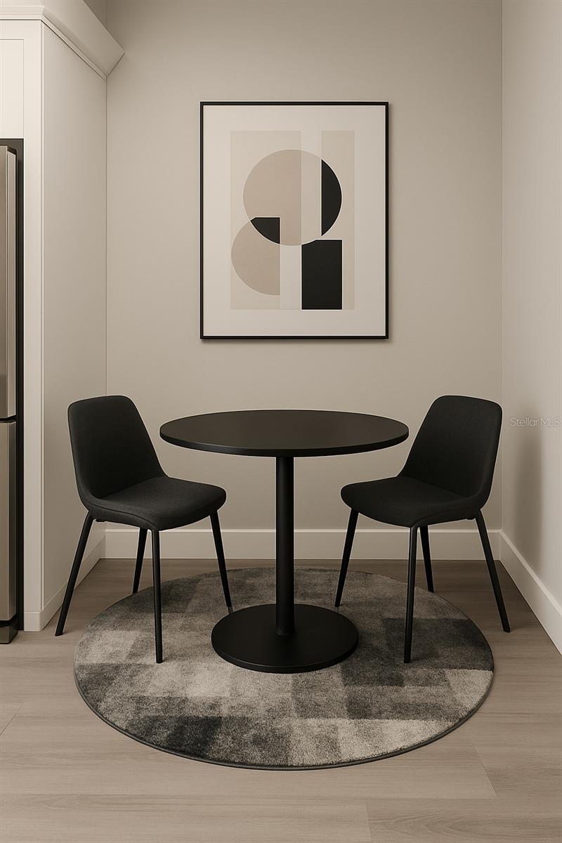 eat in space in kitchen