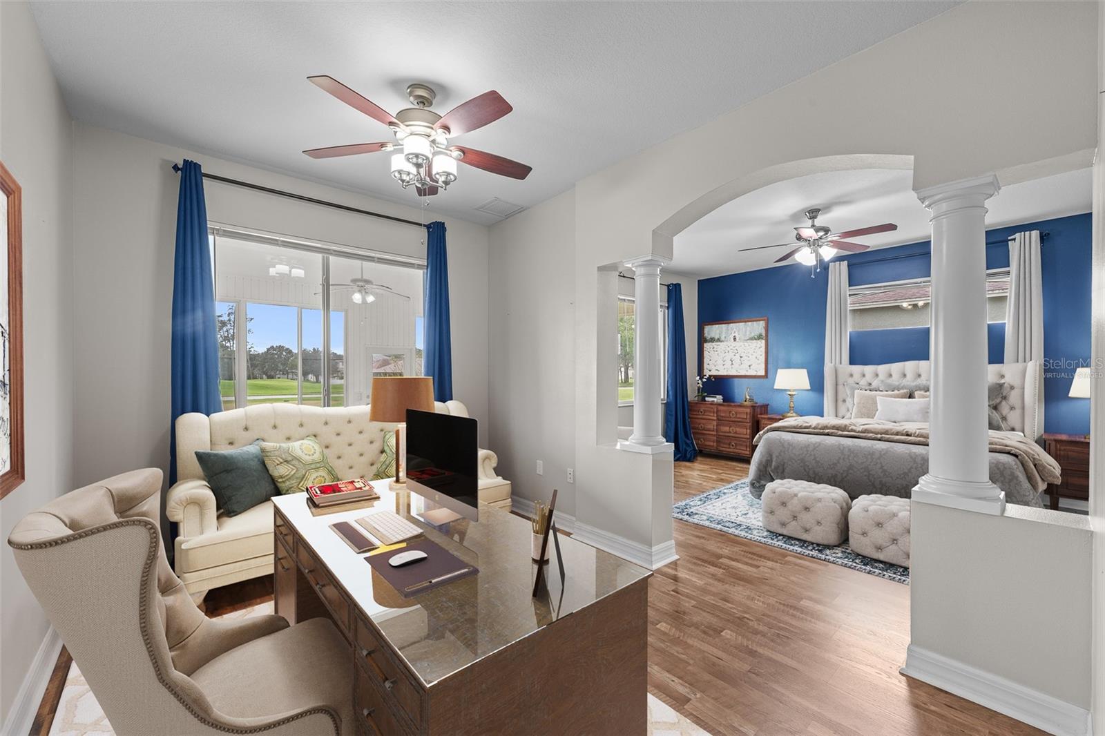 Master Suite with sitting room has been virtually staged