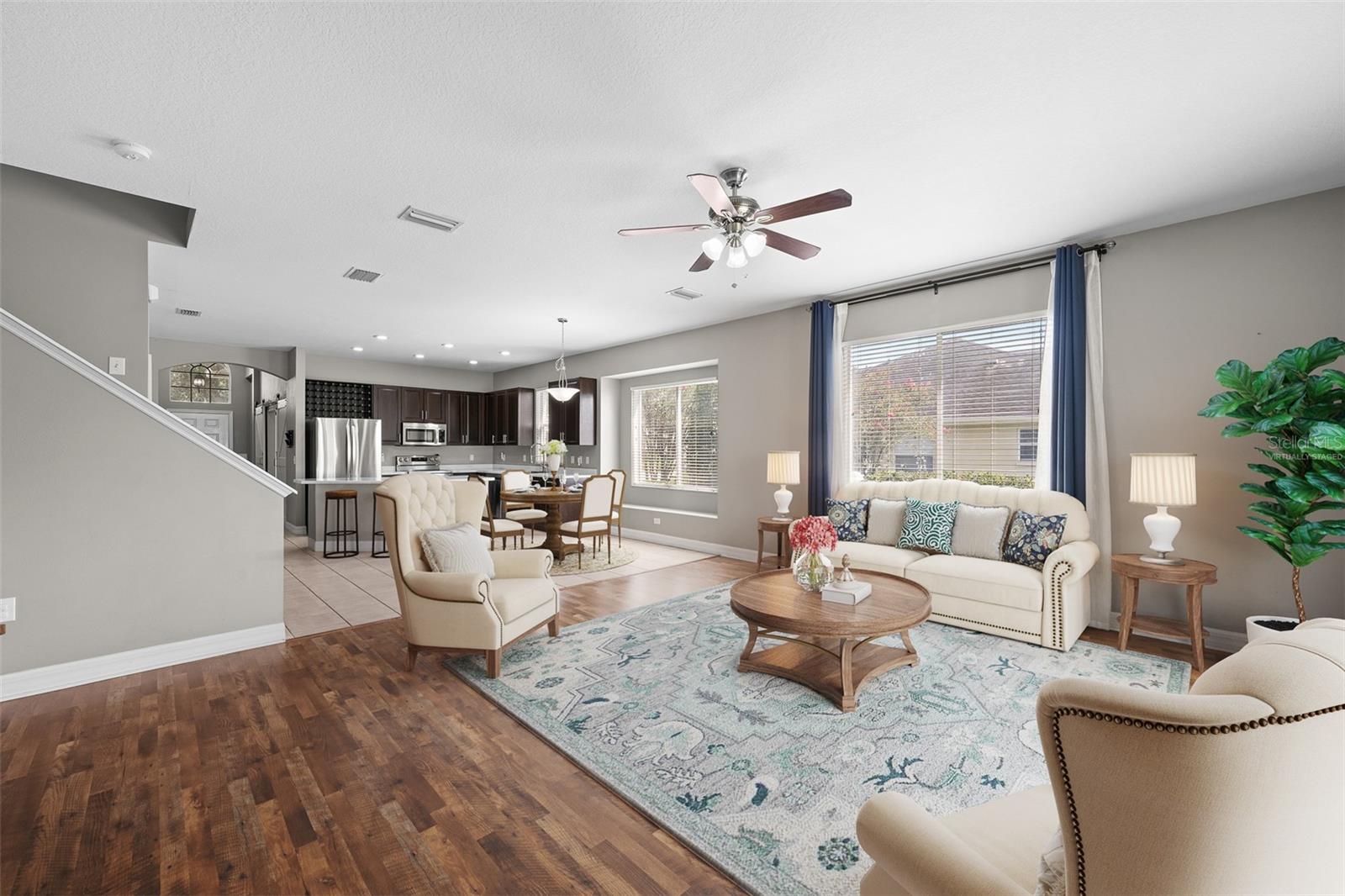 Great Room with Dinette has been Virtually Staged