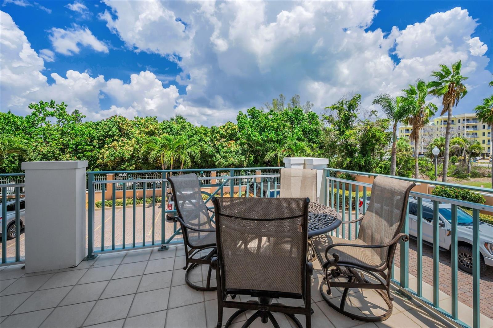 The kitchen terrace boasts plenty of space for table and seating.