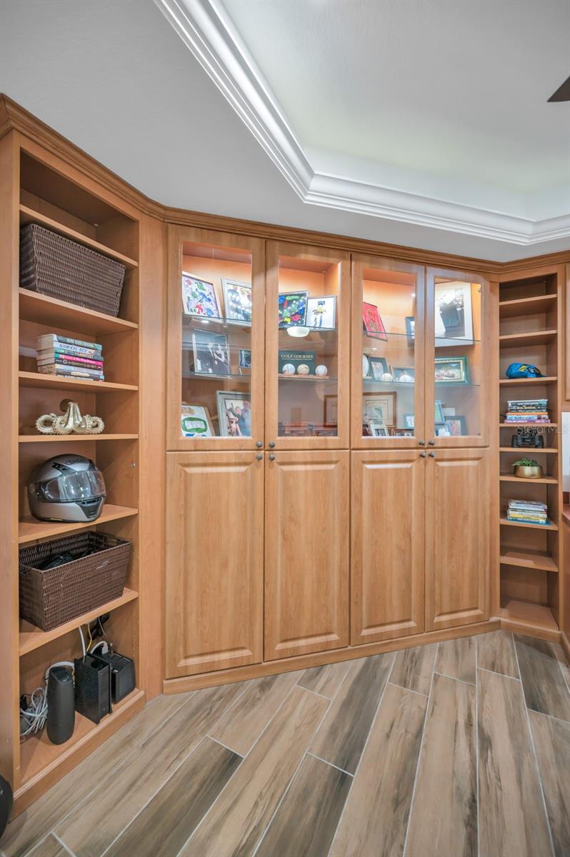 Office - Boasts built-in shelving and storage.
