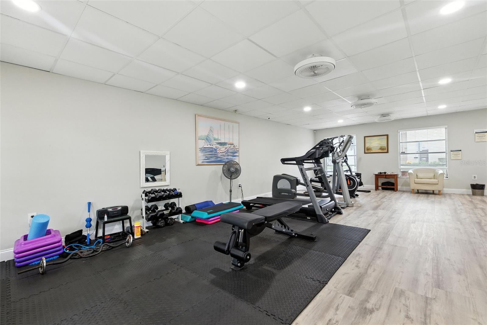 Fitness center in the clubhouse