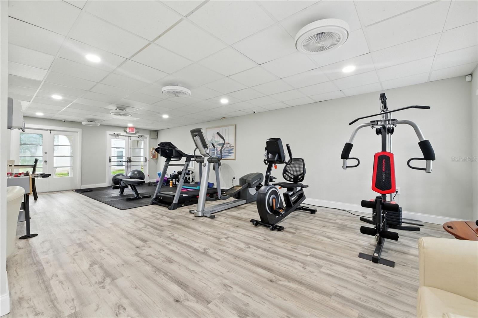 More fitness equipment in the clubhouse