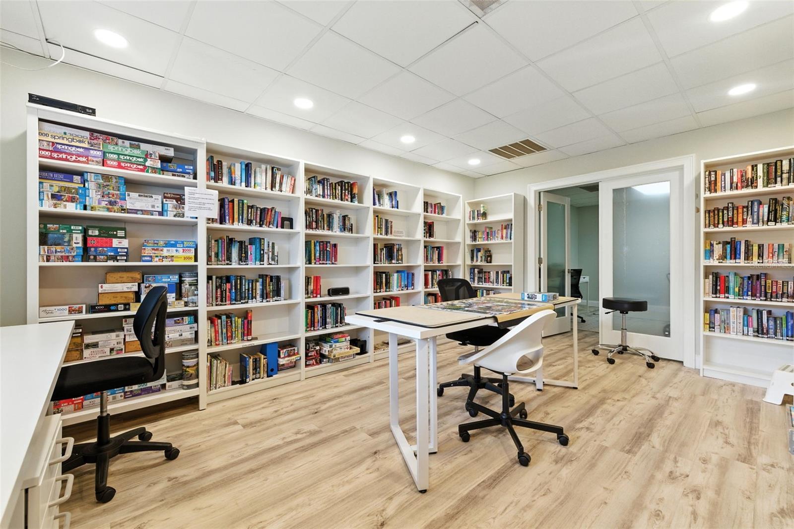 Library/Puzzle room in the clubhouse