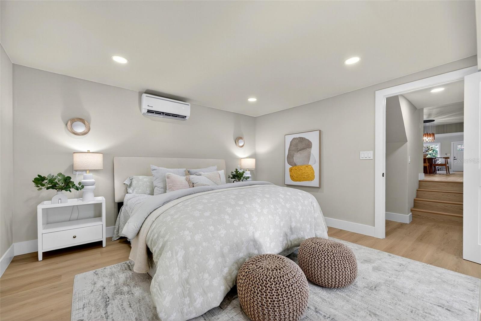 Primary Bedroom with Ensuite Bathroom and Dual Closets