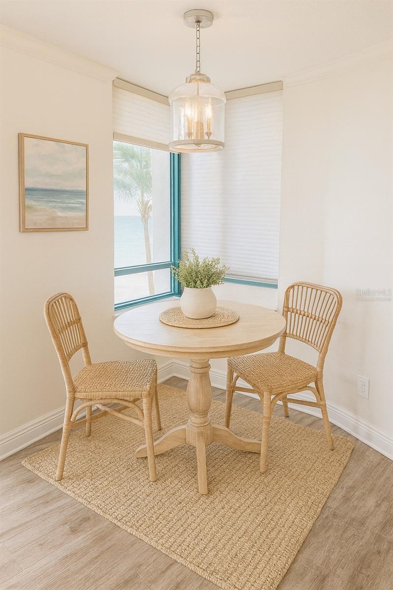 Dining nook.  (Virtually Staged)