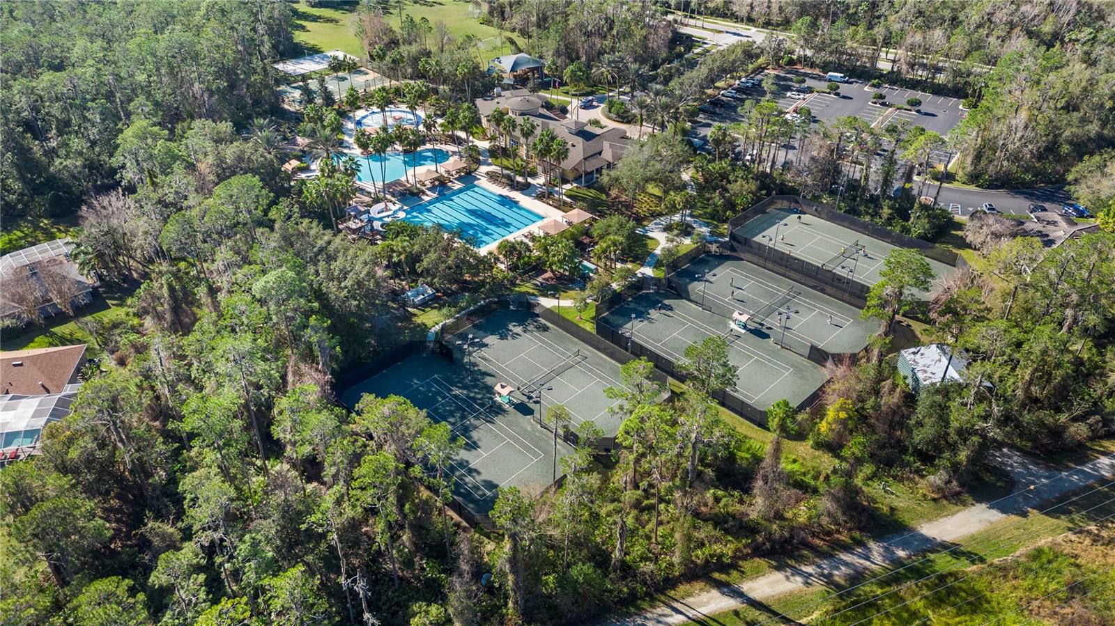 Aerial Of Pool Area