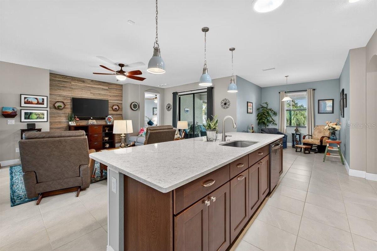 Huge kitchen Island with tons of storage